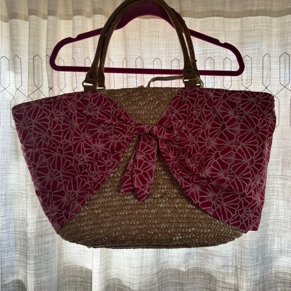 Calypso St. Barth Pink Floral Beach Tote Bag